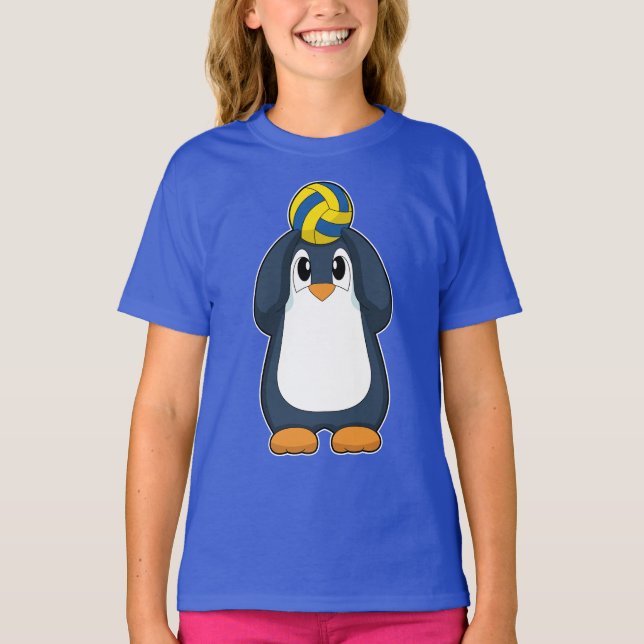 Penguin Volleyball-spelare Volleyball T Shirt (Framsida)
