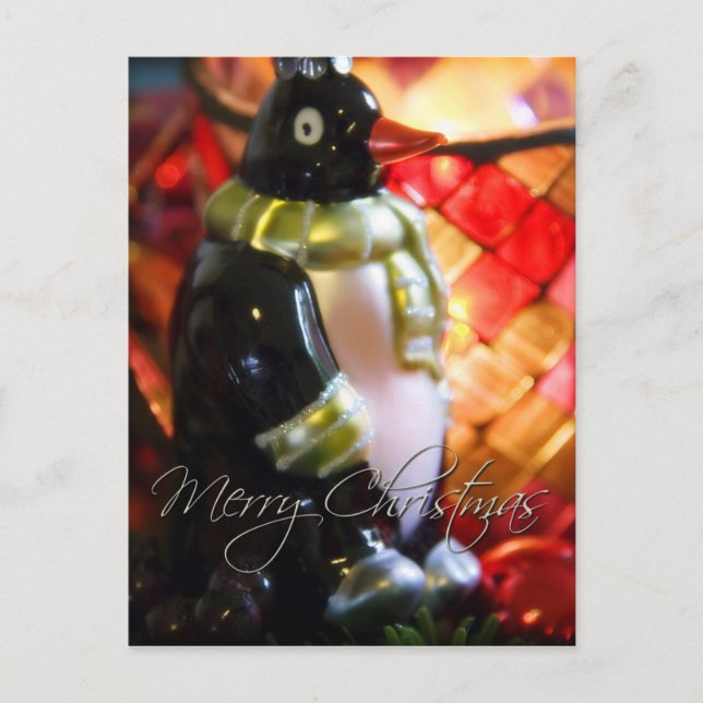 Penguin - vykort för jul (Framsida)