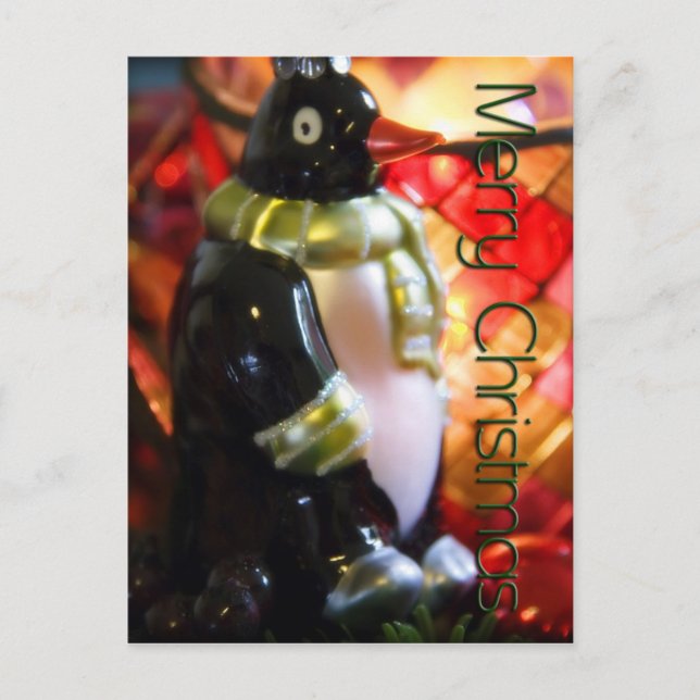 Penguin - vykort för jul (Framsida)