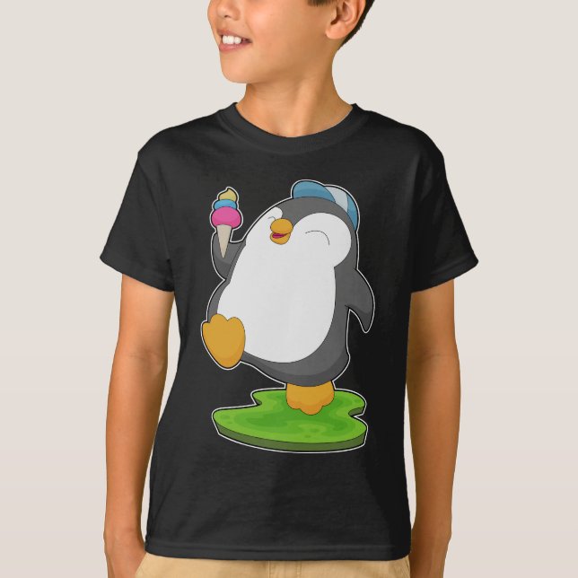 Penguin Waffle glass T Shirt (Framsida)