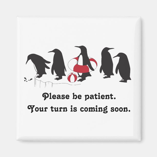 Penguin Waiting Magnet (Framsidan)