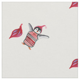 Penguin Watercolor Art  Tyg