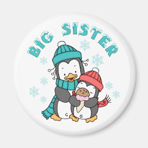Penguin Winter Big Sister Magnet