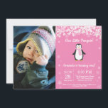 Penguin Winter Girl Birthday Photo Inbjudningar<br><div class="desc">Penguin Winter Girl Birthday-inbjudan med anpassningsbar-foto. Vit snöflummel. Flickan Födelsedagsfest inbjudan. Winter Helgdag Bday. Första födelsedag. 1:a andra tredje fjärde femtonde 6e, åttonde nionde tionde elfte elfte elfte 12:e, 13:e 14:e femtonde, oavsett ålder. Blåbakgrund. Om du vill ändra mallen ytterligare klickar du på knappen "Anpassa" och användor verktyg som är...</div>