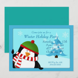 Penguin Winter-Julfest Inbjudningar