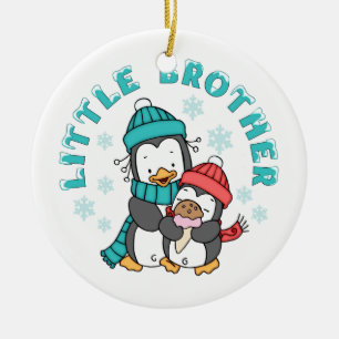 Penguin Winter Little Brother Julgransprydnad Keramik