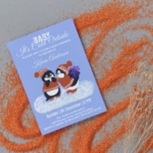 Penguin Winter Snö Birthday Baby Shower