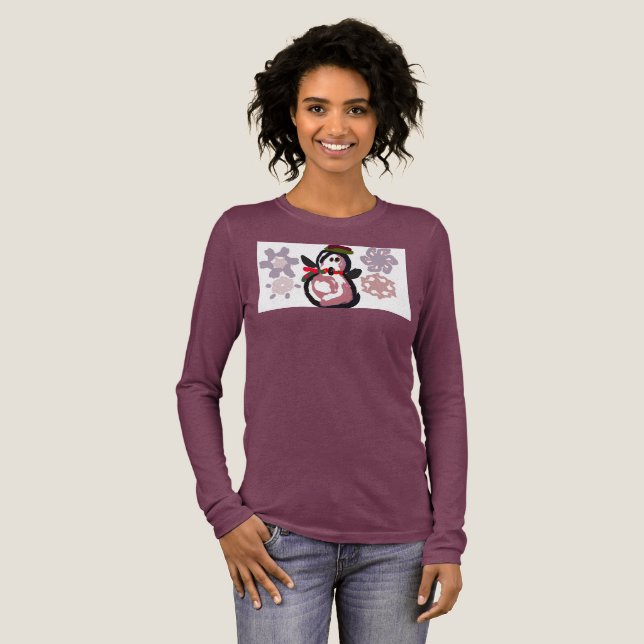 Penguin Winter  T Shirt (Hel framsida)