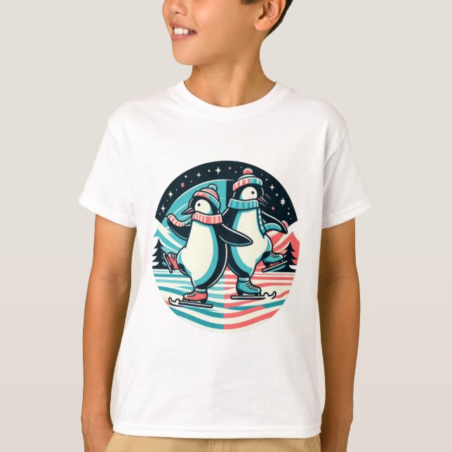 Penguin Winter Waltz T Shirt (Framsida)