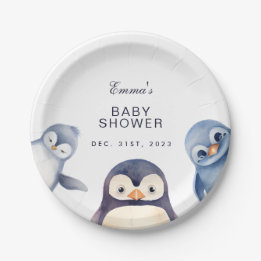 Penguin Winter Wonderland-themed Papper Plate