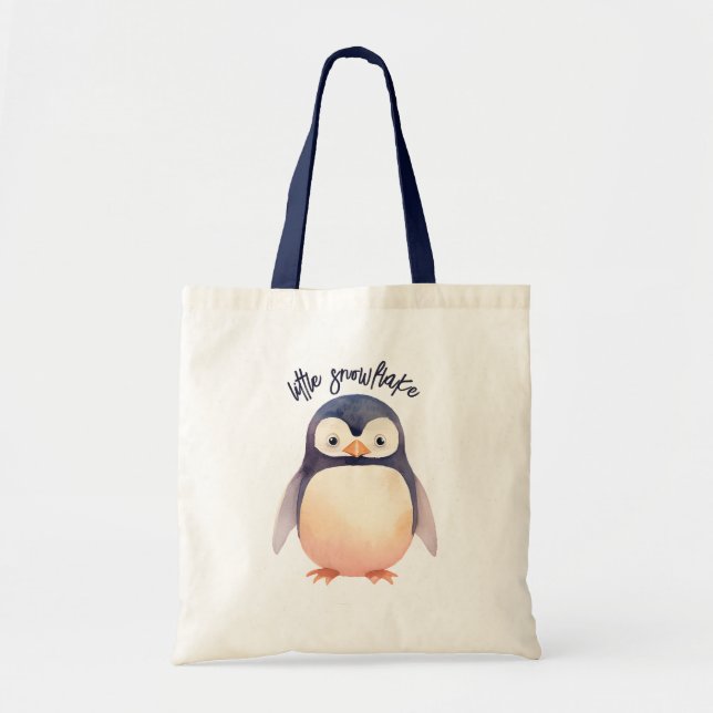 Penguin Winter Wonderland-themed Tote Bag Tygkasse (Framsidan)