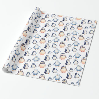 Penguin Winter Wonderland-themed Wrapping Papper Presentpapper