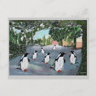 Penguin Winterwonderland Postcards Vykort