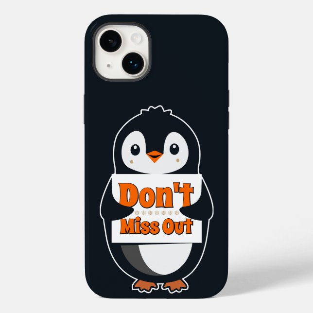 Penguin with Don't Miss Out Sign (Baksida)