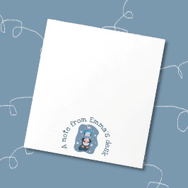 Penguin with Hot Cocoa Cup Winter Notepad Anteckningsblock