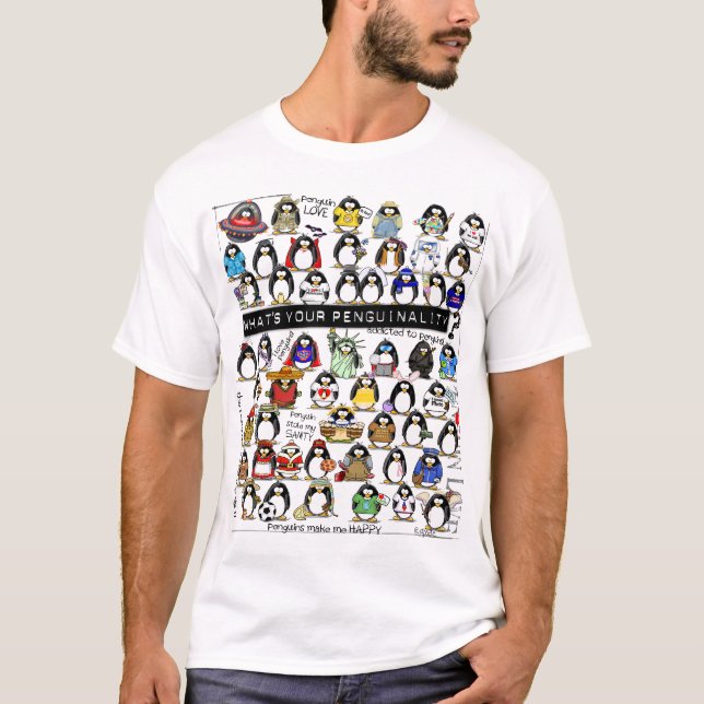 Penguinality - pingvinlyckan turnerar tee shirt (Framsida)