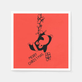 Penguine distributing christmas gifts pappersservett