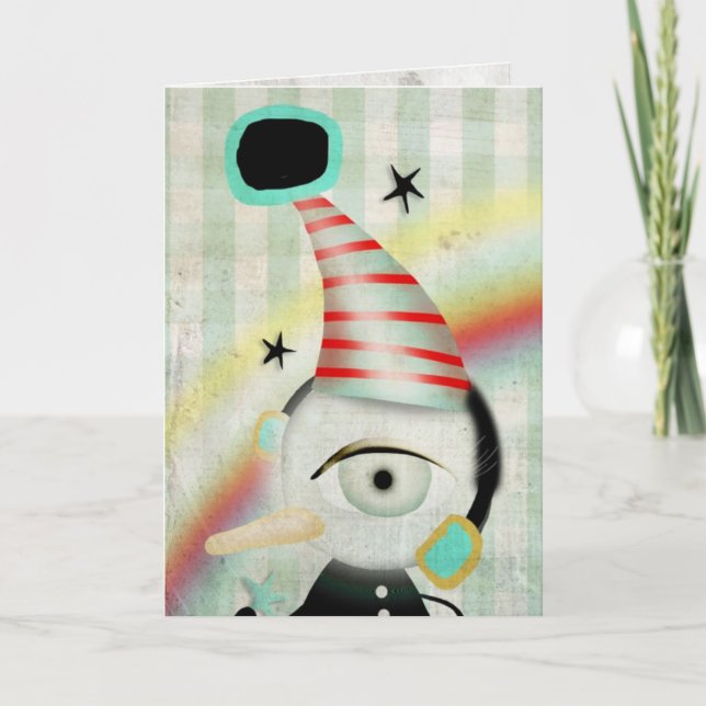 Penguinekort för vinterstolpe helgkort (Framsida)