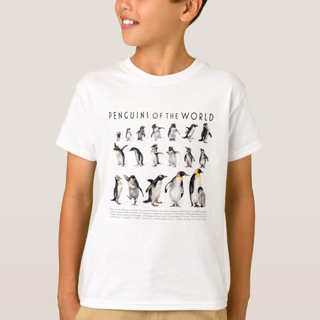Penguiner från världen tee shirt (Framsida)