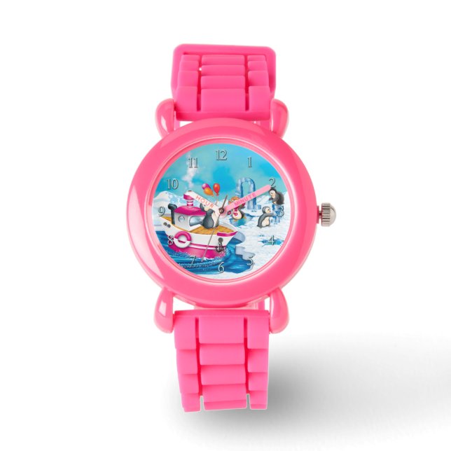 Penguiner i Antarctica Armbandsur (Framsida)