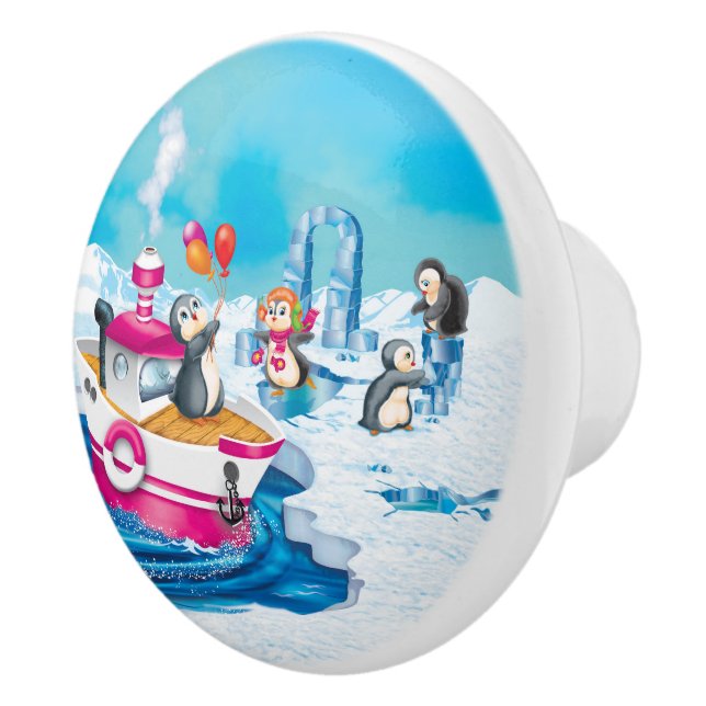 Penguiner i Antarctica Knopp (Höger)