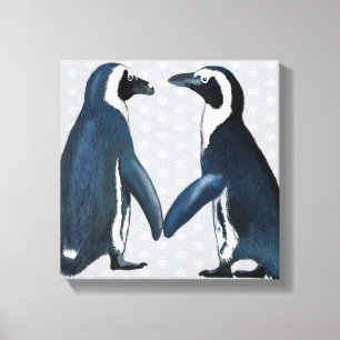Penguiner i Kärlek Canvastryck