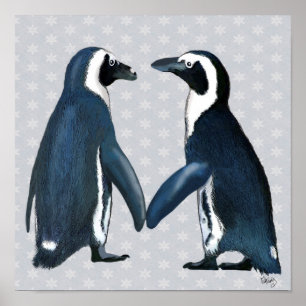 Penguiner i Kärlek Poster