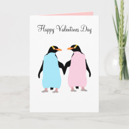 Penguiner, Love birds, Valentines day-kort Helgkort