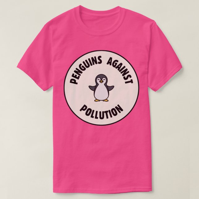 Penguiner mot föroreningar t shirt (Design framsida)