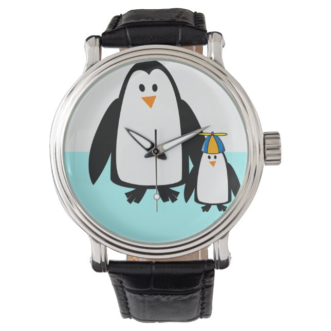 Penguiner, natur, djur armbandsur (Framsida)