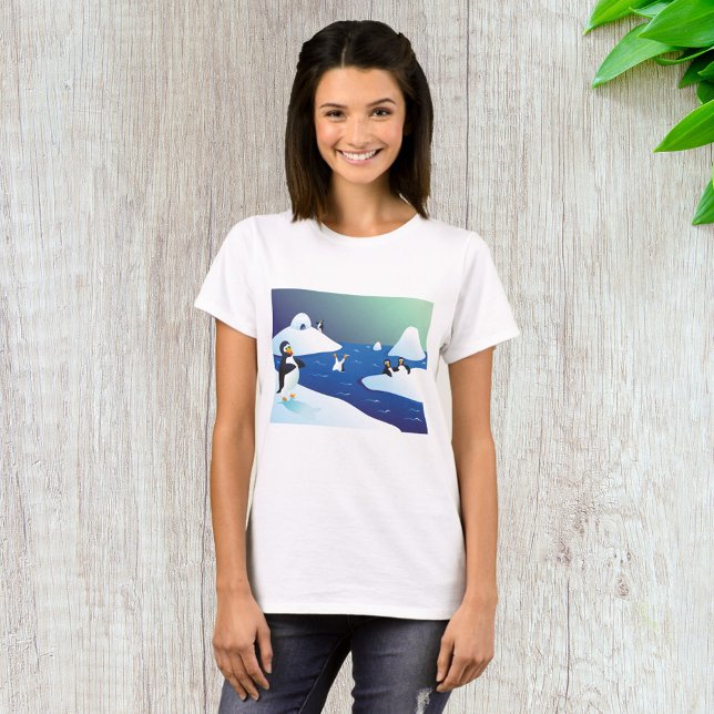 Penguiner och is t shirt (Skapare uppladdad)