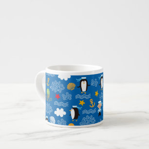 Penguiner och sjömän espressomugg
