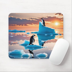 Penguiner på Smälter isberger Musmatta