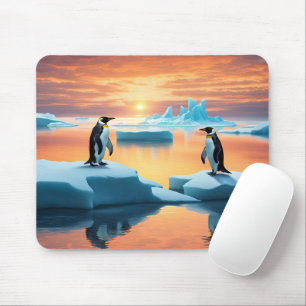 Penguiner på Smälter isberger Musmatta