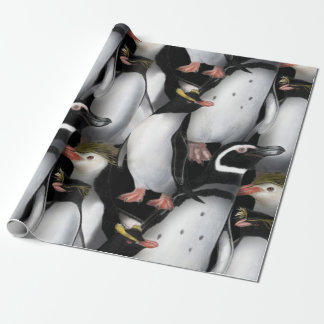Penguinfamiljens färgade papprare inslagning presentpapper