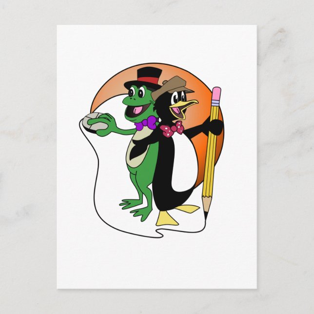 PenguinFrog Logotyp Products Vykort (Framsida)