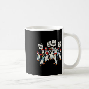 Penguins Against Tariff Funny Penguin Anti-Tariff Kaffemugg