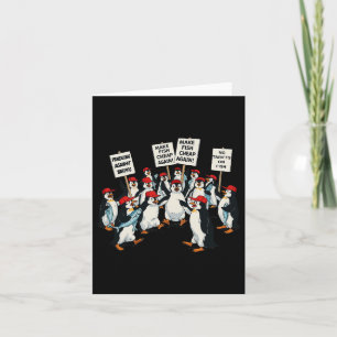 Penguins Against Tariff Funny Penguin Anti-Tariff Kort