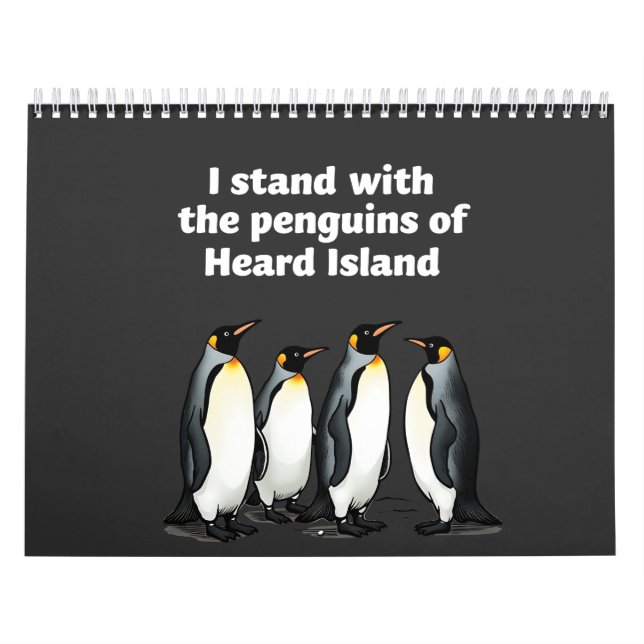Penguins against Tariffs Anti Trump Garden Flagga Kalender (Omslag)