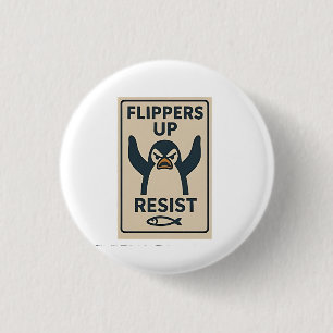 Penguins against Tariffs Anti Trump Garden Flagga Knapp