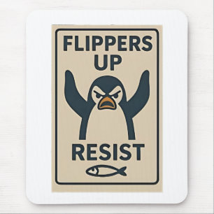 Penguins against Tariffs Anti Trump Garden Flagga Musmatta