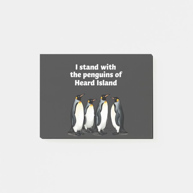 Penguins against Tariffs Anti Trump Garden Flagga Post-it Block (Framsida)
