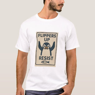 Penguins against Tariffs Anti Trump Garden Flagga T Shirt