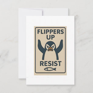 Penguins against Tariffs Anti Trump Garden Flagga Tack Kort