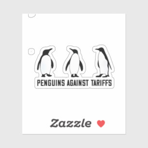 Penguins against Tariffs Anti Trump Taxesx Politik Klistermärken