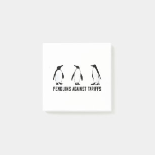 Penguins against Tariffs Anti Trump Taxesx Politik Post-it Block