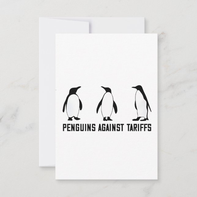 Penguins against Tariffs Anti Trump Taxesx Politik Tack Kort (Framsida)