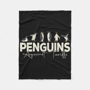 Penguins against Tariffs, som är ett vackert djur Fleecefilt
