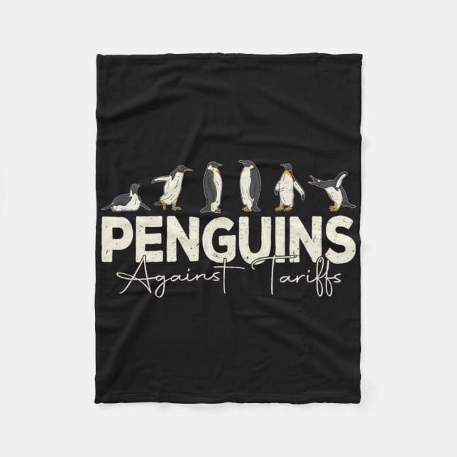 Penguins against Tariffs, som är ett vackert djur  Fleecefilt (Framsidan)