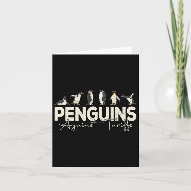 Penguins against Tariffs, som är ett vackert djur  Kort (Framsida)